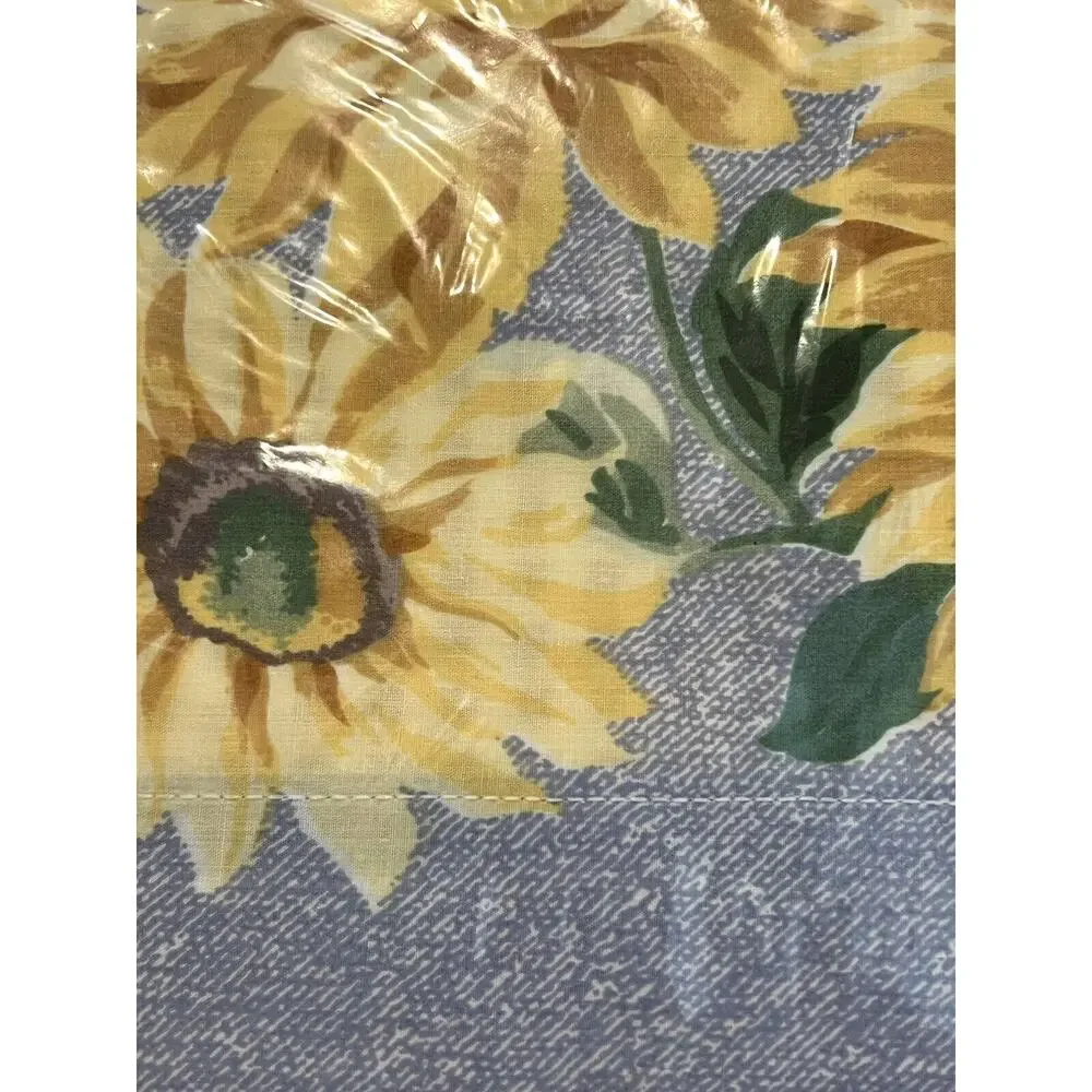 Vintage DreamStyles By Bibb Full Sheet Set Sunflowers Sunshine NOS NIP Pastels